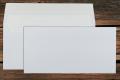 [15140] Briefhüllen mit Seidenfutter DL 110x220 mm Haftklebend Weiß 90 g/qm